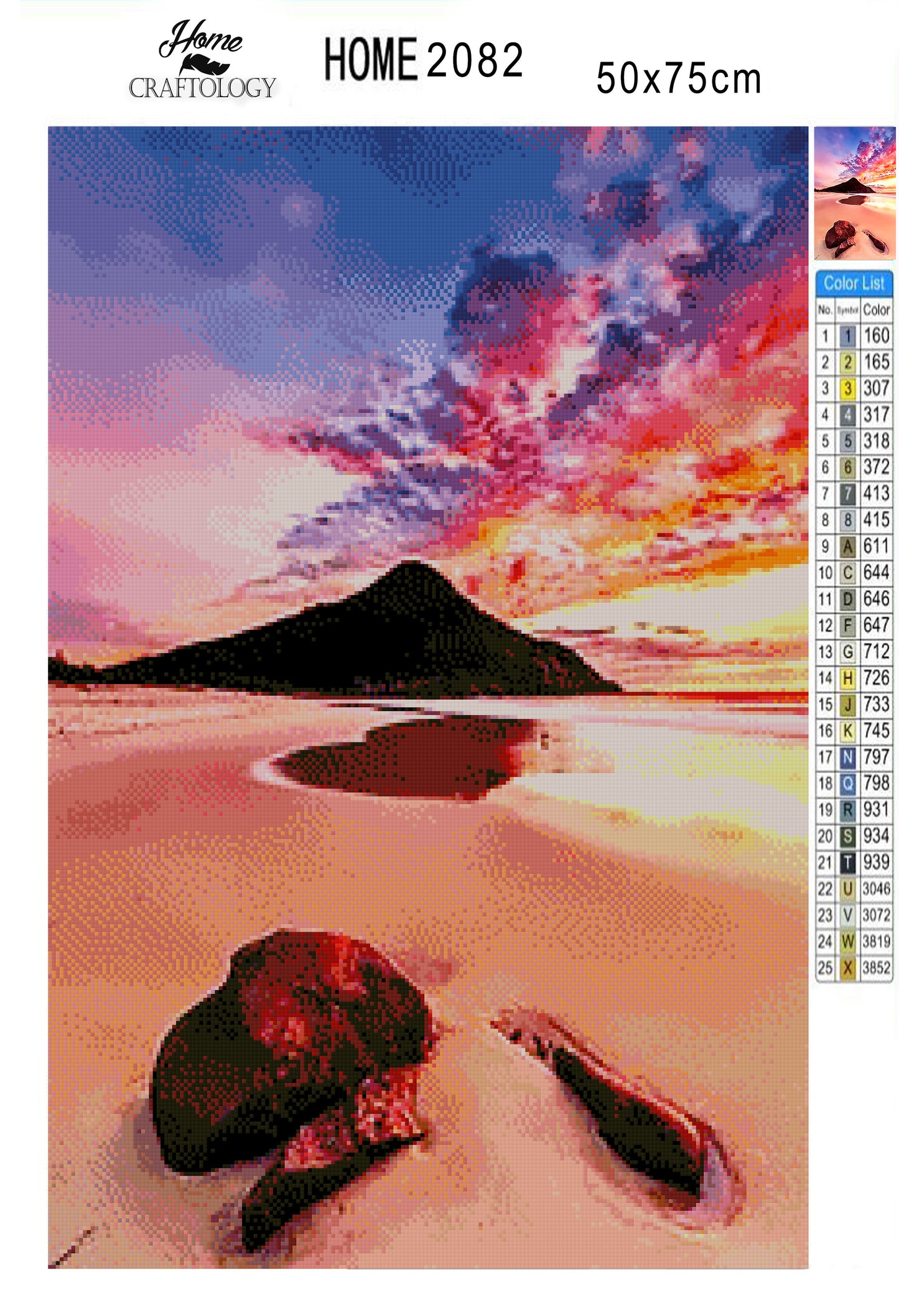 Sunset by the Beach - Premium Diamond Painting Kit