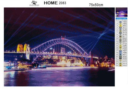 Sydney Bridge at Night - Premium Diamond Painting Kit