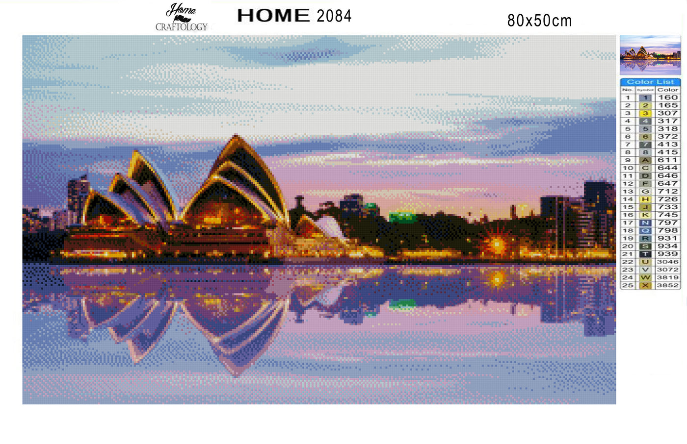 Sydney Opera House Night Lights - Premium Diamond Painting Kit