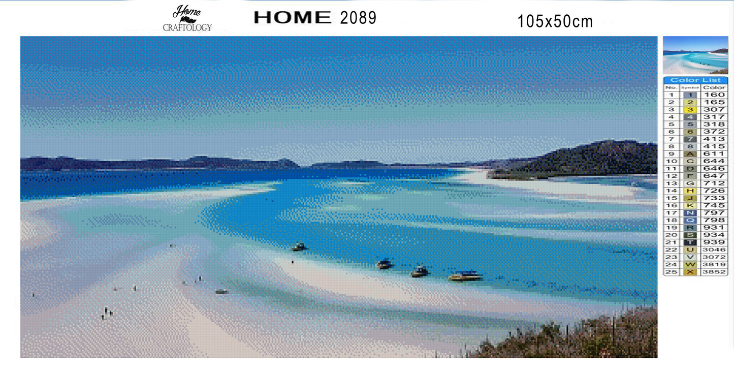 Whitehaven Beach - Premium Diamond Painting Kit