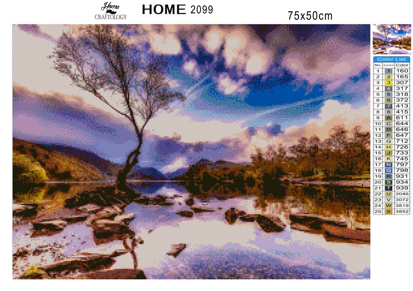 Llanberis Lake - Premium Diamond Painting Kit