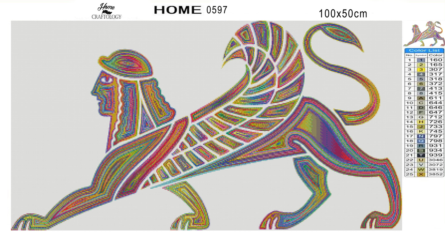Colorful Sphinx - Premium Diamond Painting Kit