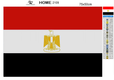 Egypt Flag - Premium Diamond Painting Kit