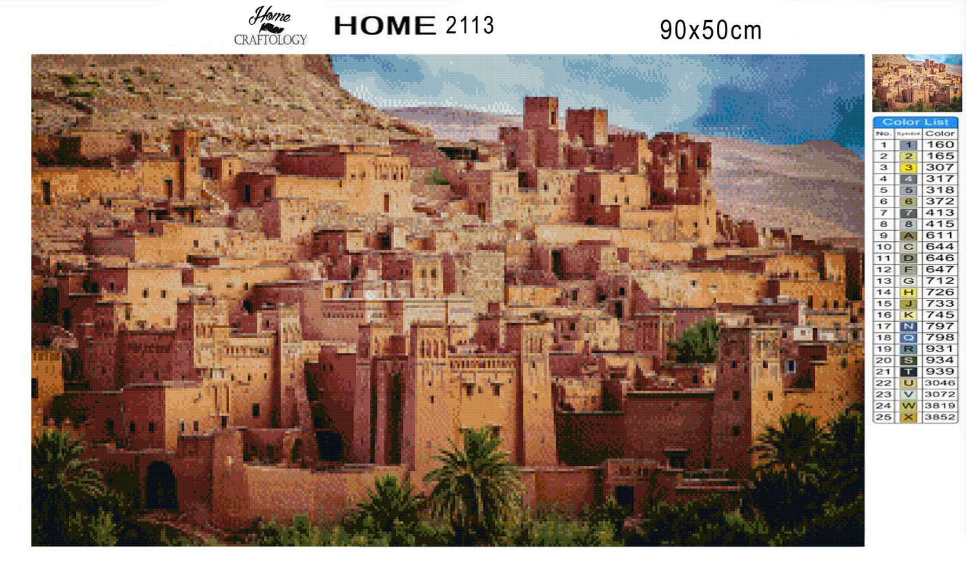 Morocco's Clay Houses - Premium Diamond Painting Kit
