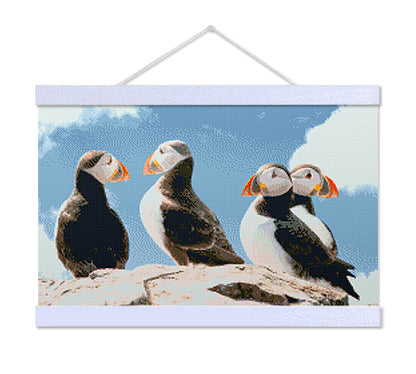 Cute Puffins - Premium Diamond Painting Kit