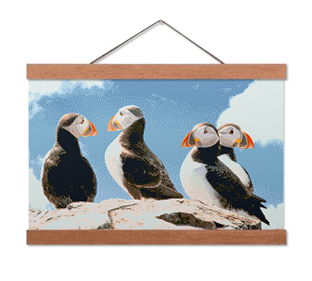 Cute Puffins - Premium Diamond Painting Kit