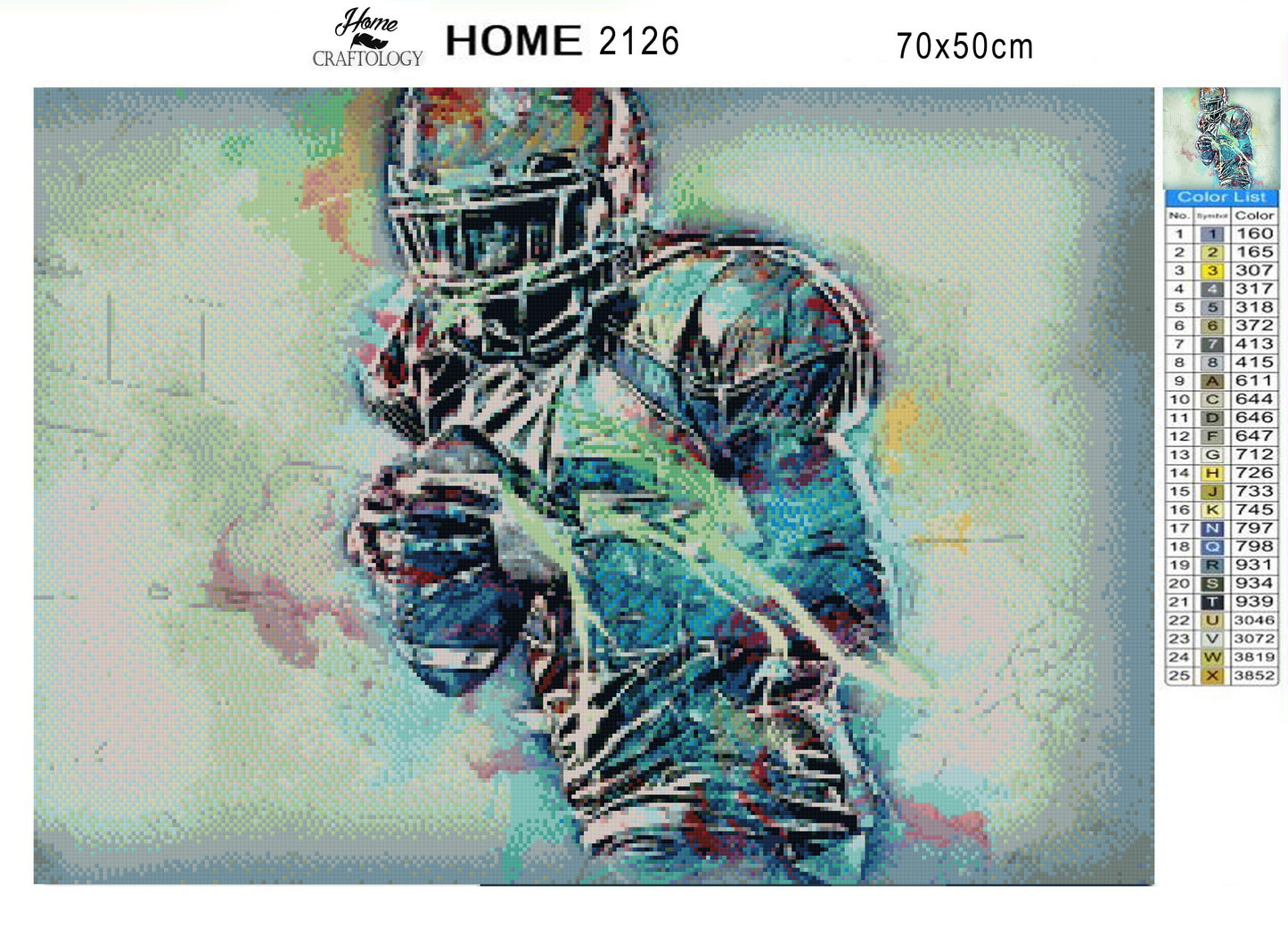 American Football Player - Premium Diamond Painting Kit