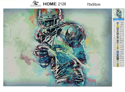 American Football Player - Premium Diamond Painting Kit