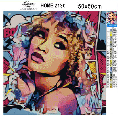 Girl Pop Art - Premium Diamond Painting Kit