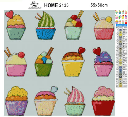 Tasty Cupcakes - Premium Diamond Painting Kit