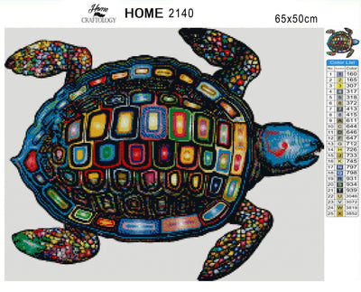 Colorful Turtle - Premium Diamond Painting Kit