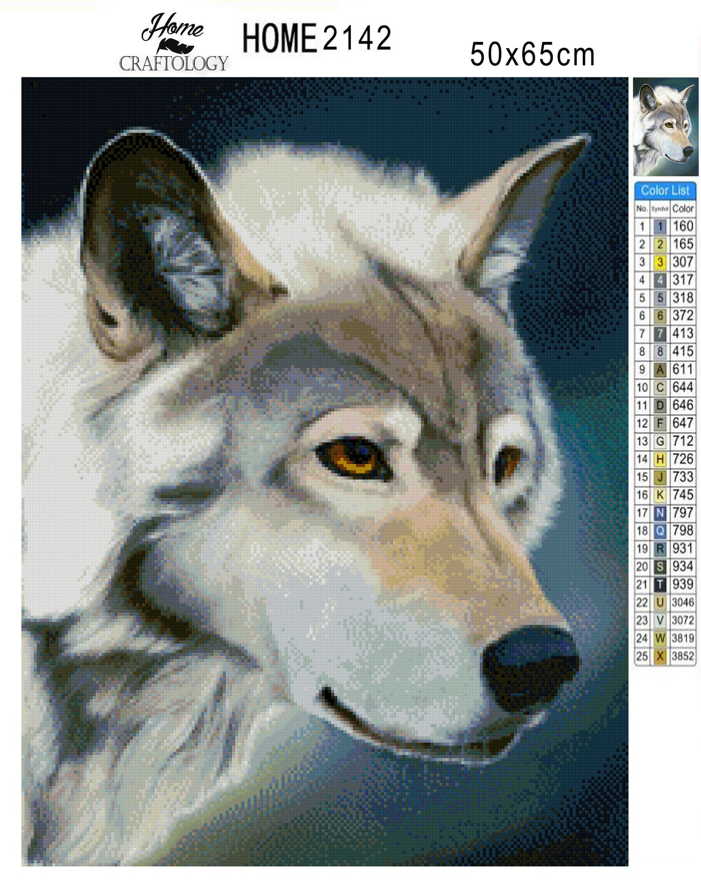 Curious Wolf - Premium Diamond Painting Kit