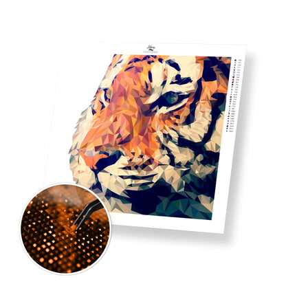 Polygon Tiger - Premium Diamond Painting Kit