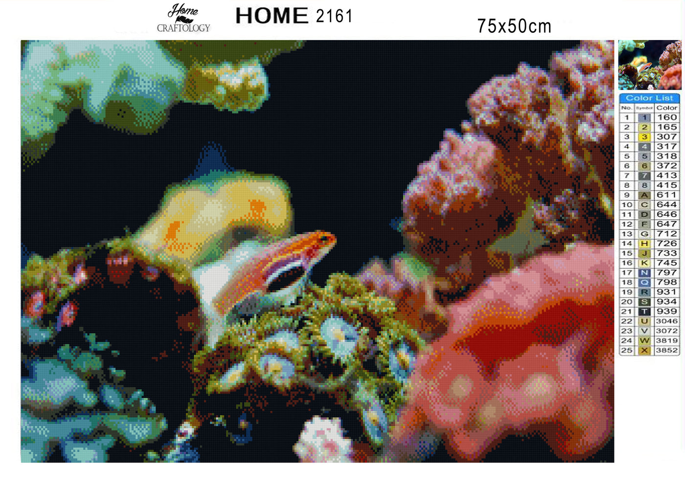 Fish and Corals - Premium Diamond Painting Kit