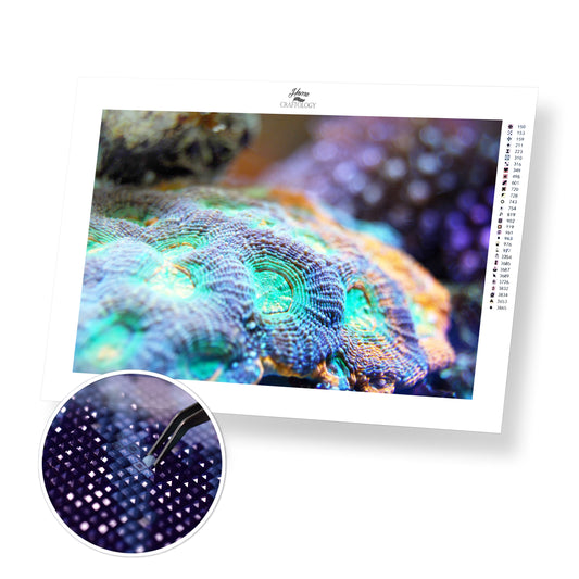 Green and Blue Corals - Premium Diamond Painting Kit