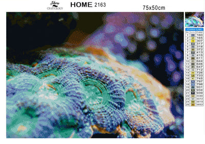 Green and Blue Corals - Premium Diamond Painting Kit