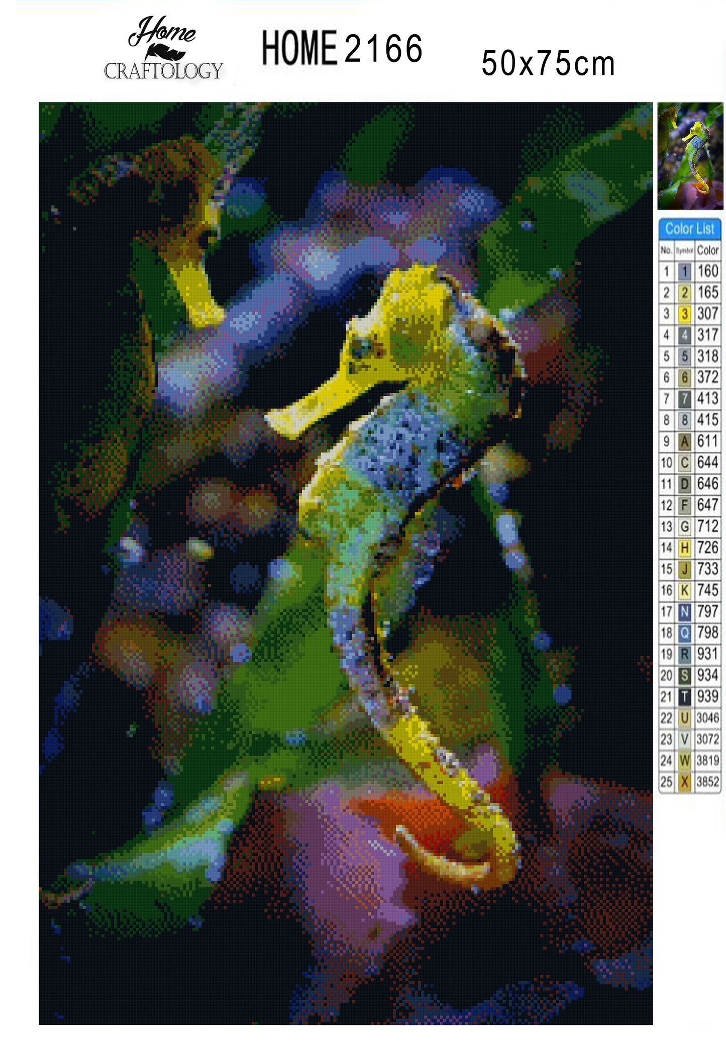 Seahorse - Premium Diamond Painting Kit