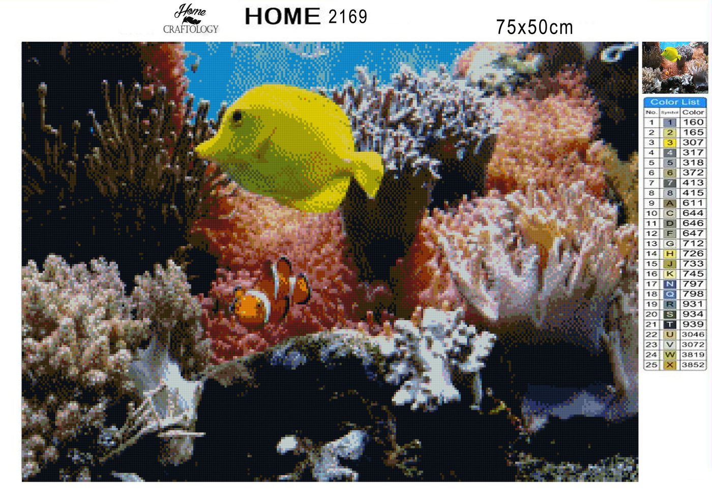 Yellow Tang and Clown Fish - Premium Diamond Painting Kit