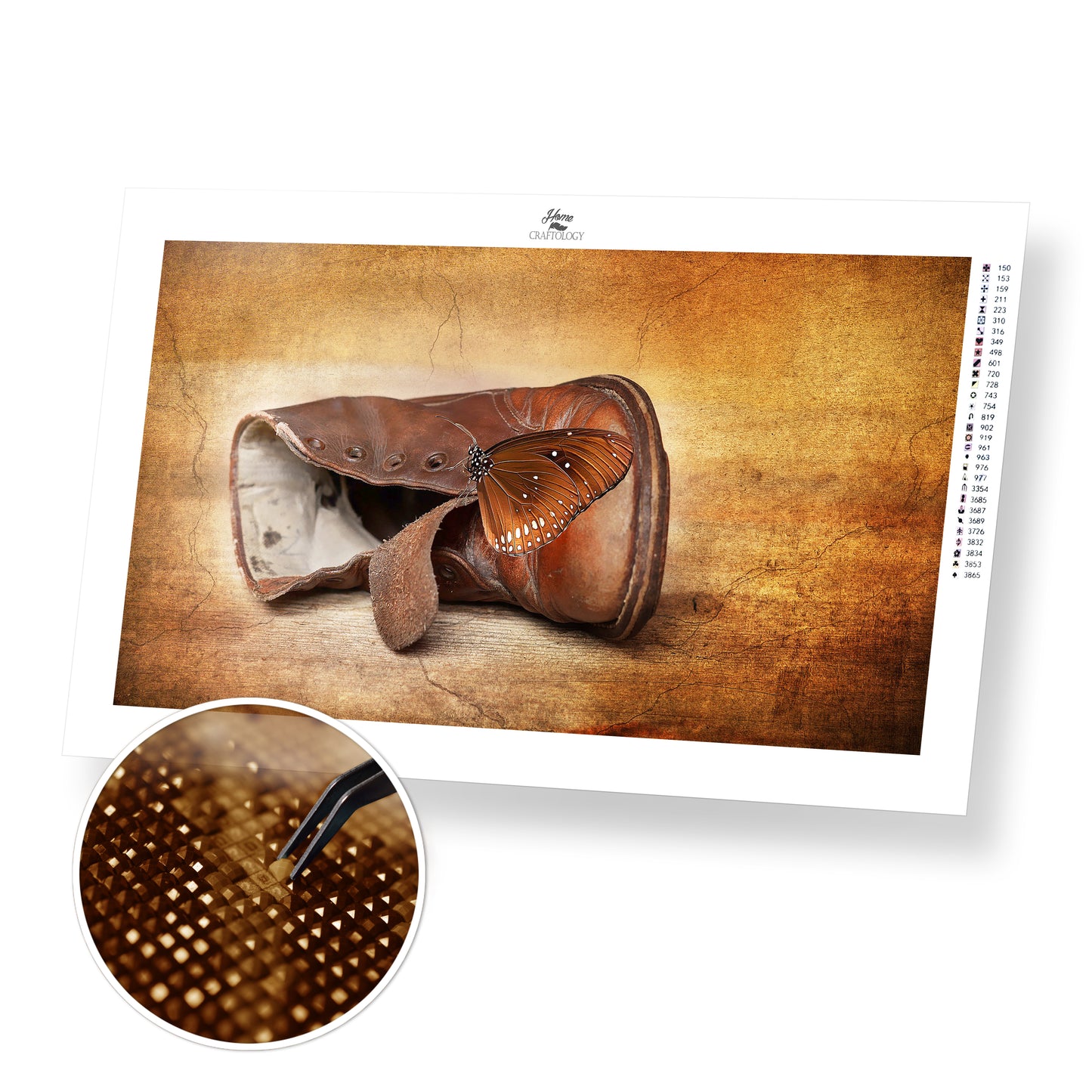 Brown Leather Boot - Premium Diamond Painting Kit