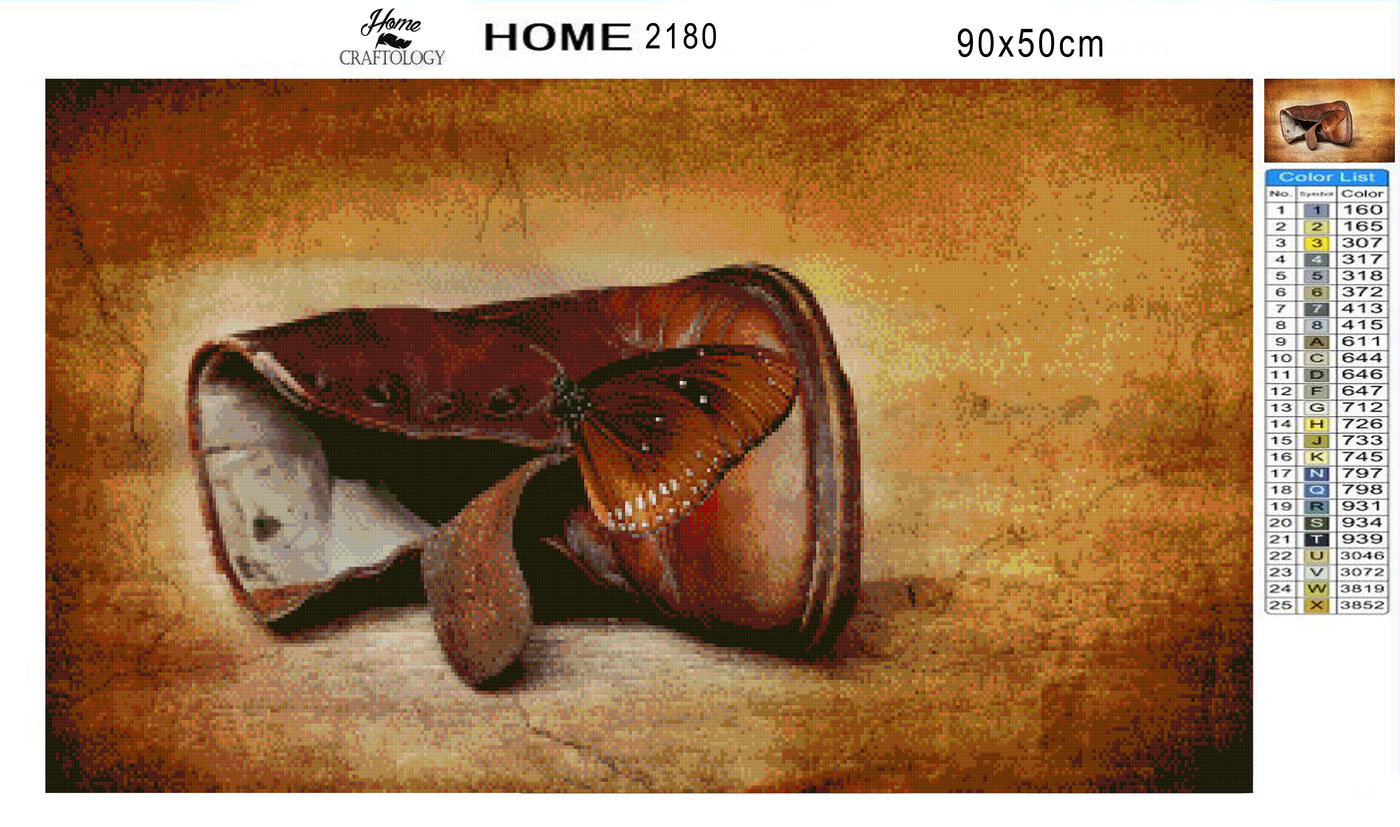 Brown Leather Boot - Premium Diamond Painting Kit