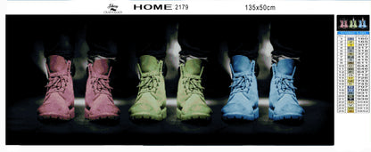 Colored Boots - Premium Diamond Painting Kit