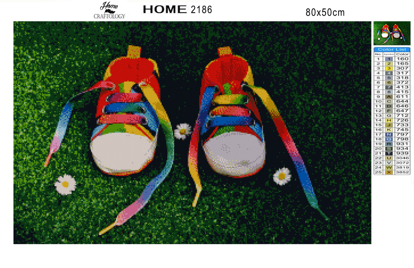 Rainbow Baby Shoes - Premium Diamond Painting Kit