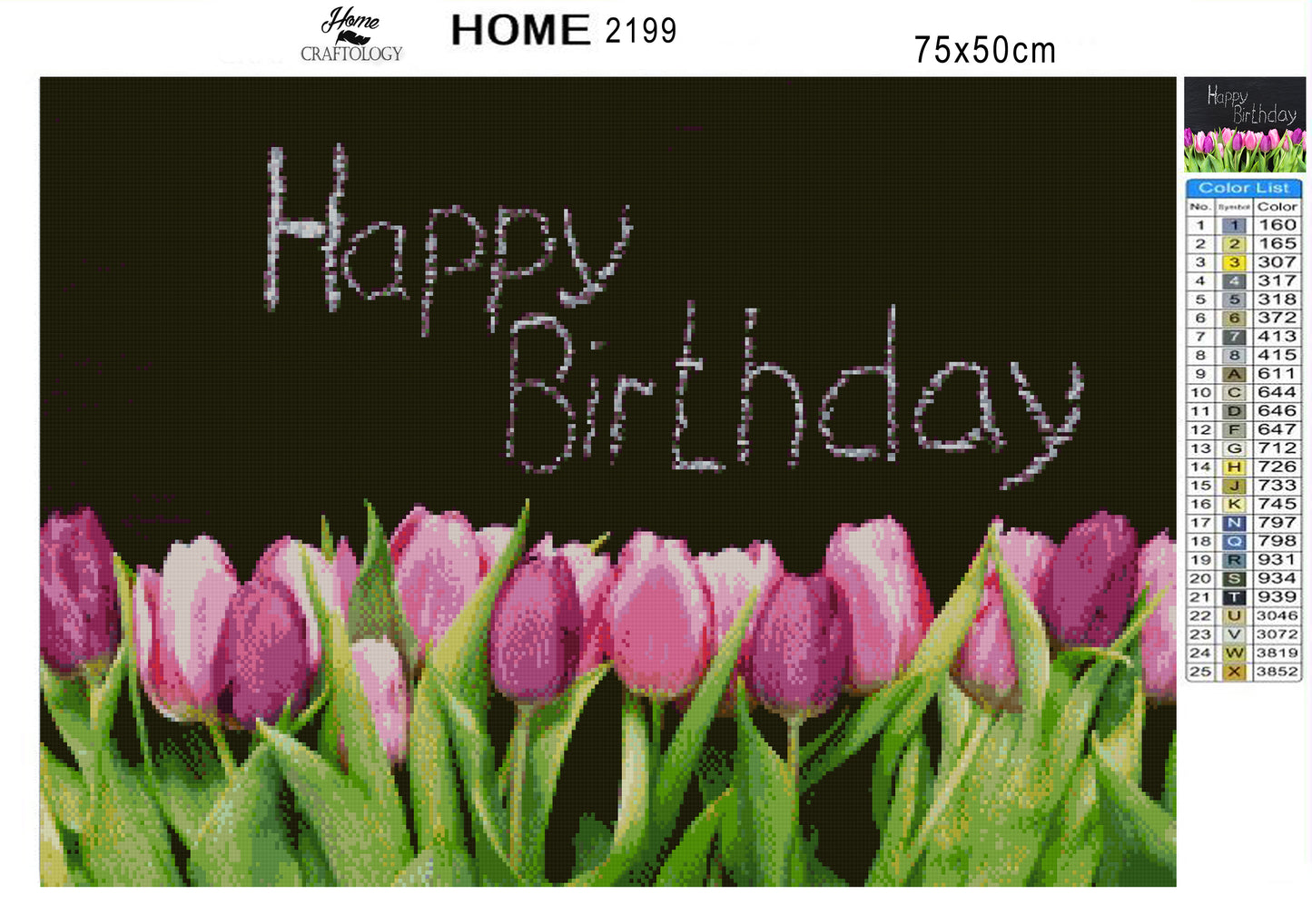 Birthday Flowers - Premium Diamond Painting Kit