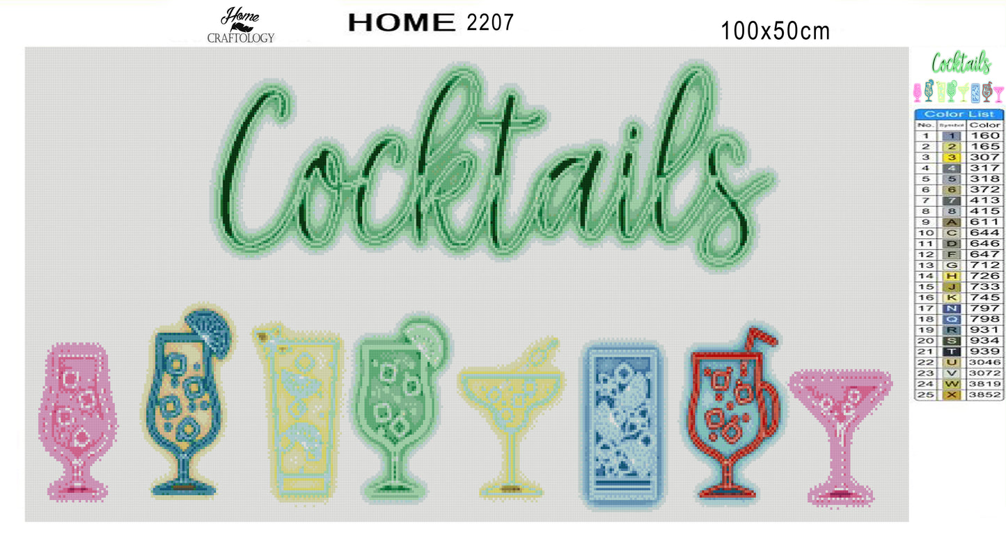 Cocktails - Premium Diamond Painting Kit