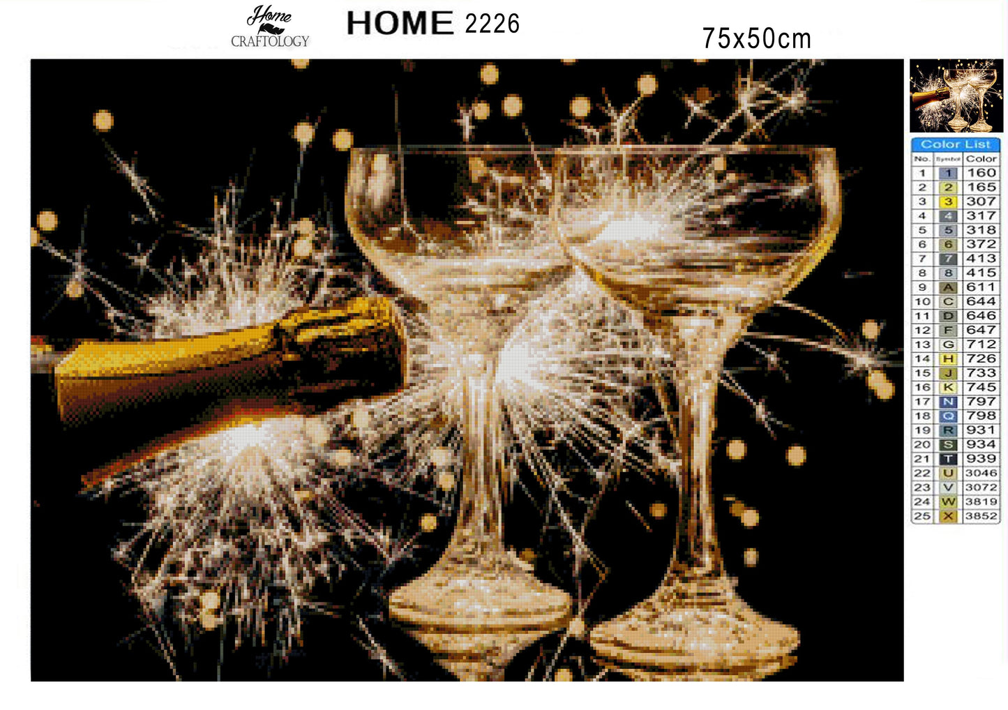 Champagne Cheers - Premium Diamond Painting Kit