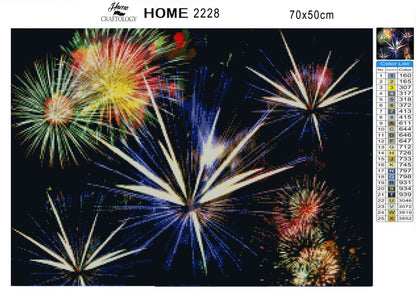 Combination of Fireworks - Premium Diamond Painting Kit