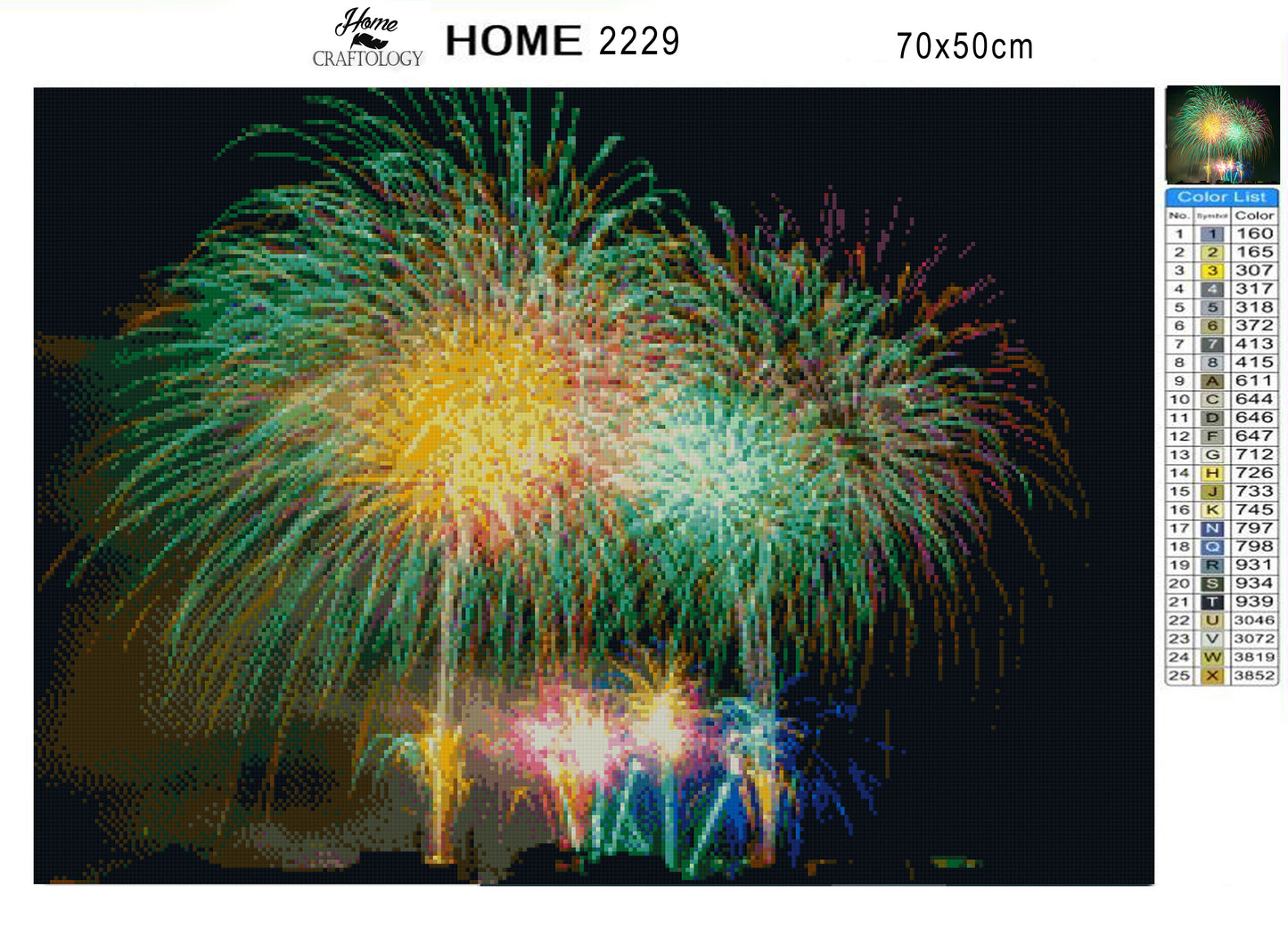 Fireworks and Fountains - Premium Diamond Painting Kit