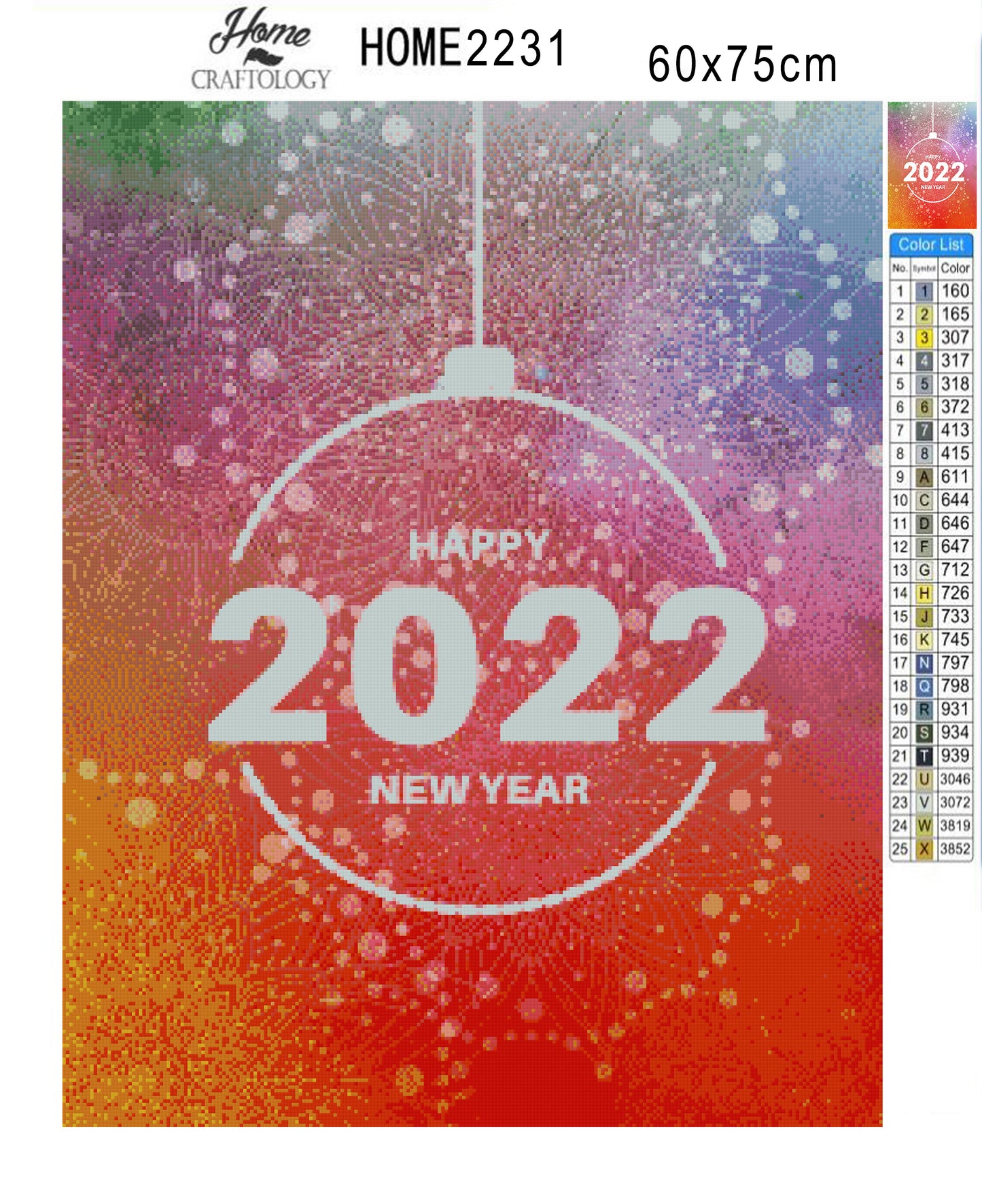 Happy 2022 New Year - Premium Diamond Painting Kit