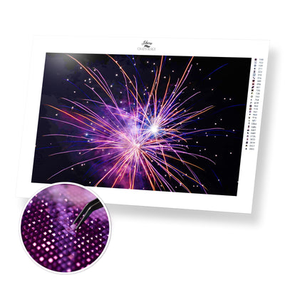 Multi-Colored Fireworks - Premium Diamond Painting Kit