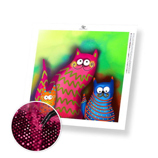 Happy Cats - Premium Diamond Painting Kit