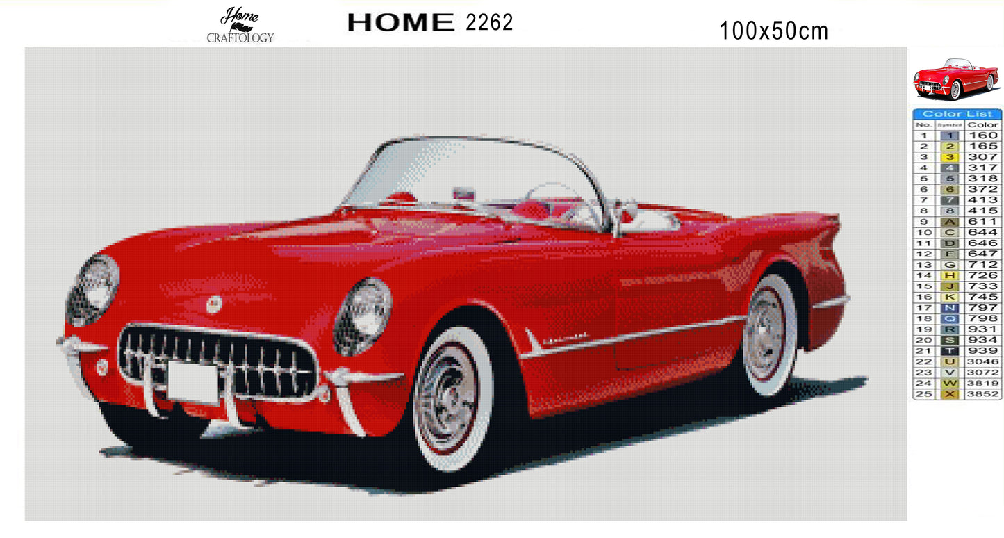 Red Sports Car - Premium Diamond Painting Kit