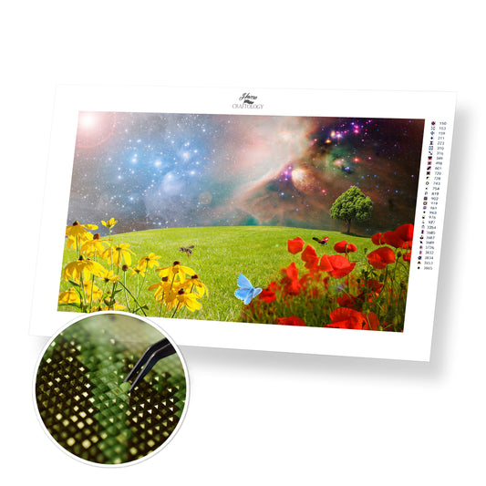 Meadow in Space - Premium Diamond Painting Kit