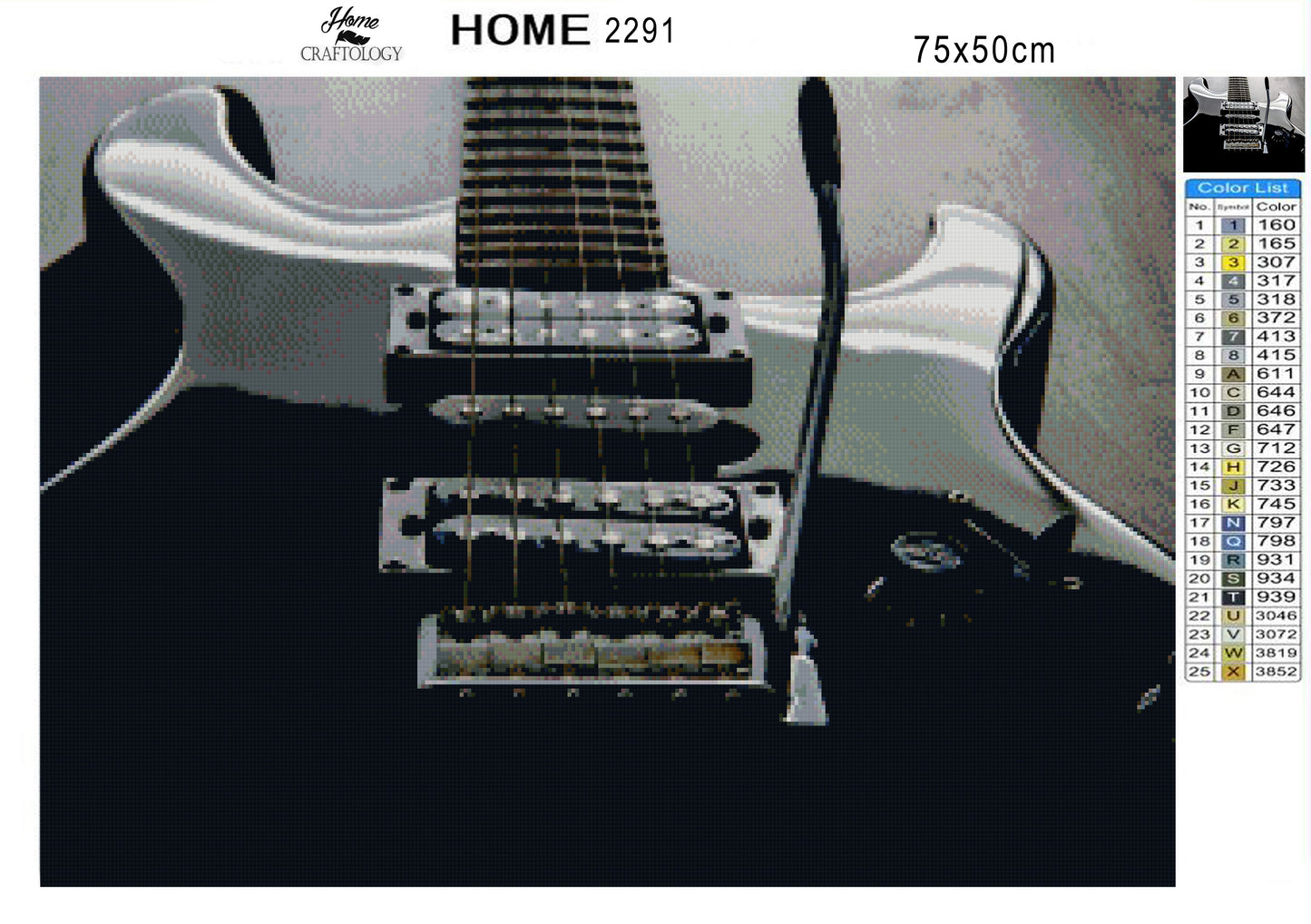 Black Guitar - Premium Diamond Painting Kit