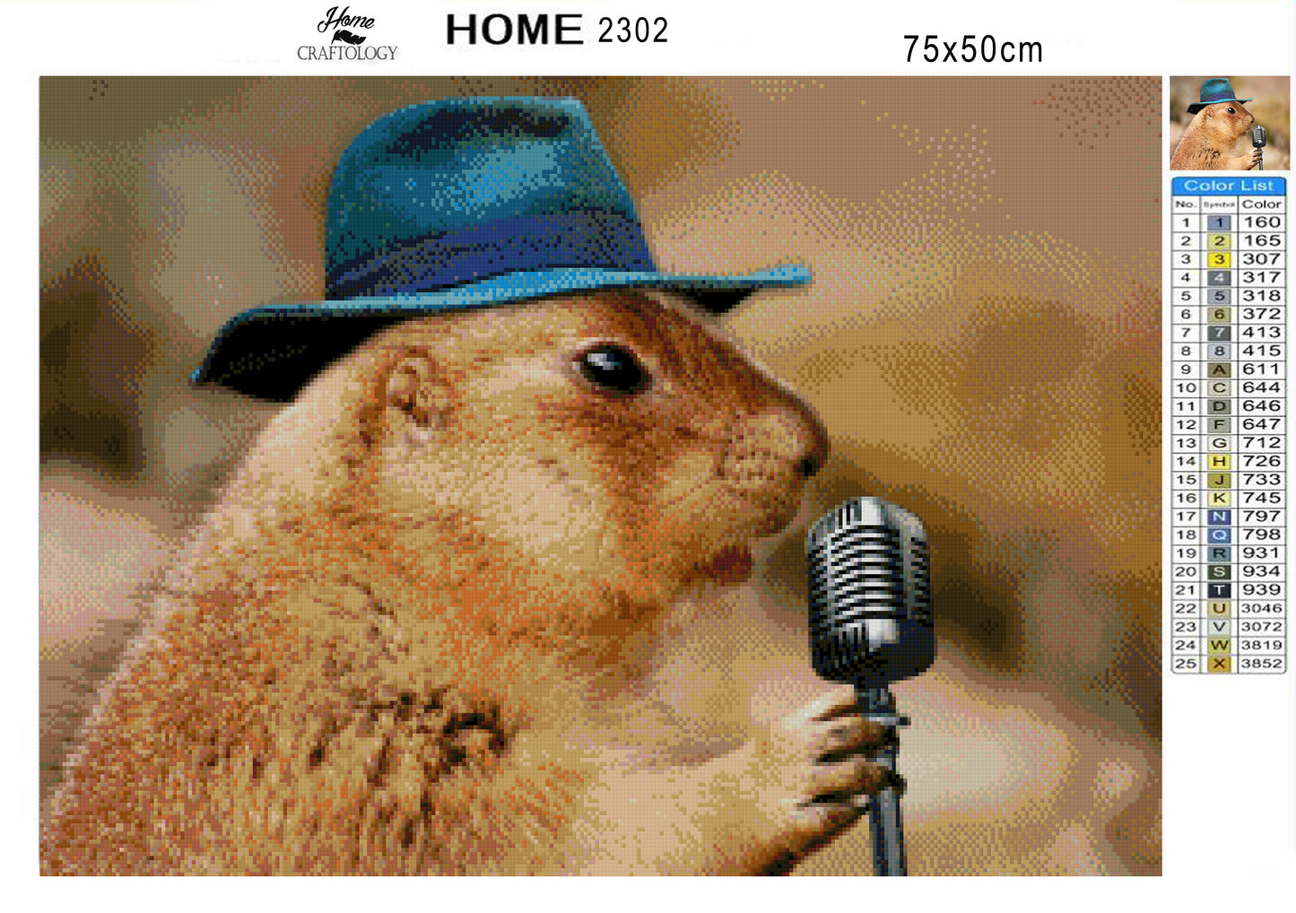 Singing Prairie Dog - Premium Diamond Painting Kit