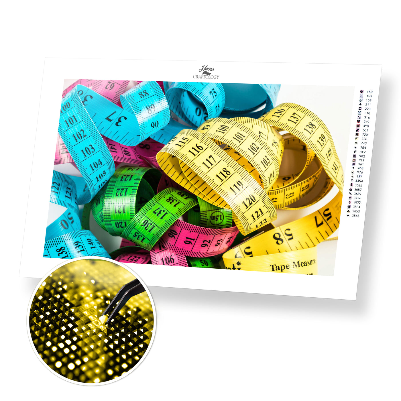Colorful Tape Measures - Premium Diamond Painting Kit
