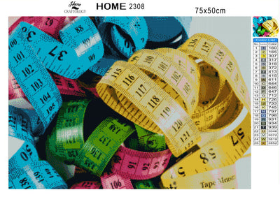 Colorful Tape Measures - Premium Diamond Painting Kit