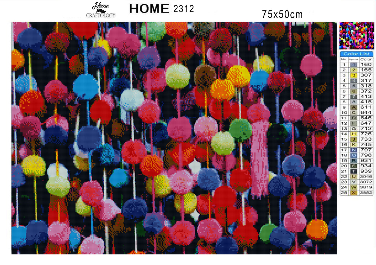 Pompoms - Premium Diamond Painting Kit