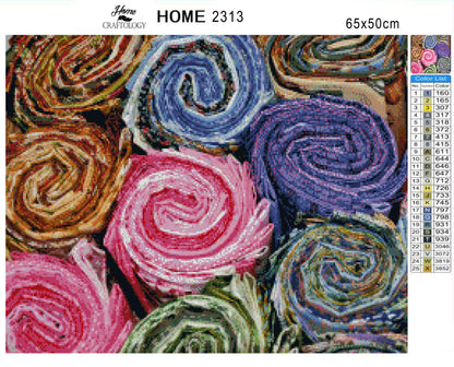 Rolled Fabric - Premium Diamond Painting Kit