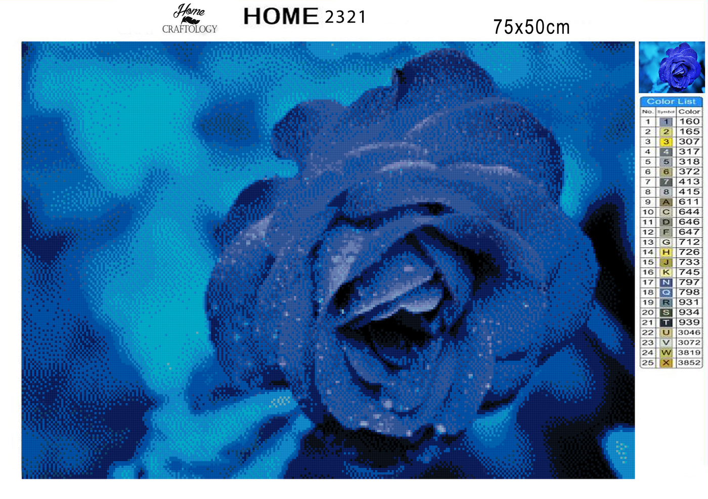 Blue Rose - Premium Diamond Painting Kit