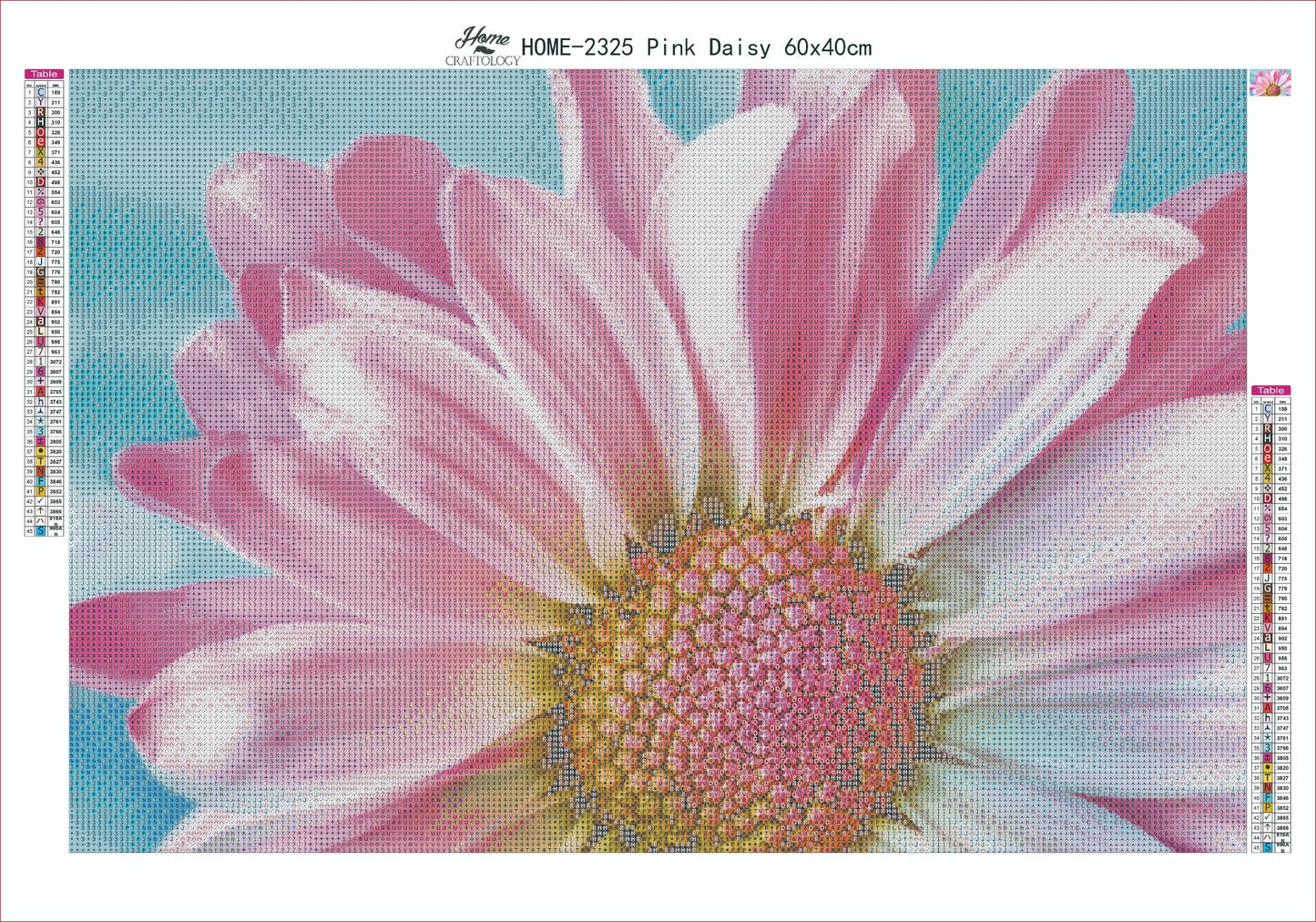 AB Pink Daisy - Premium Diamond Painting Kit