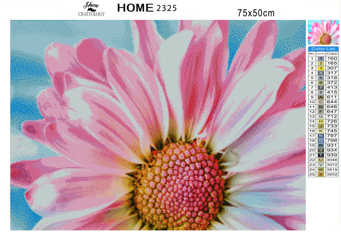 Pink Daisy - Premium Diamond Painting Kit