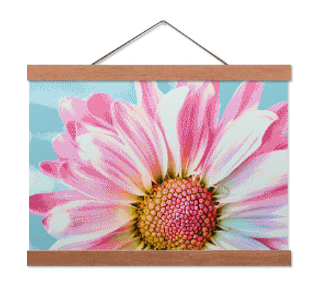 Pink Daisy - Premium Diamond Painting Kit