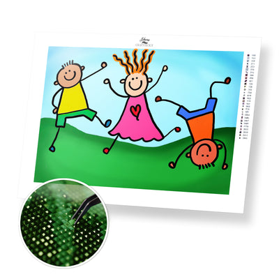 Happy Children - Premium Diamond Painting Kit