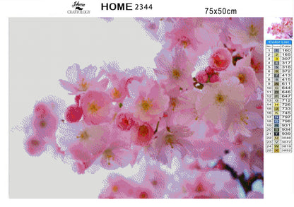 Pink Cherry Blossoms - Premium Diamond Painting Kit