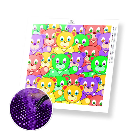 Colorful Bears - Premium Diamond Painting Kit