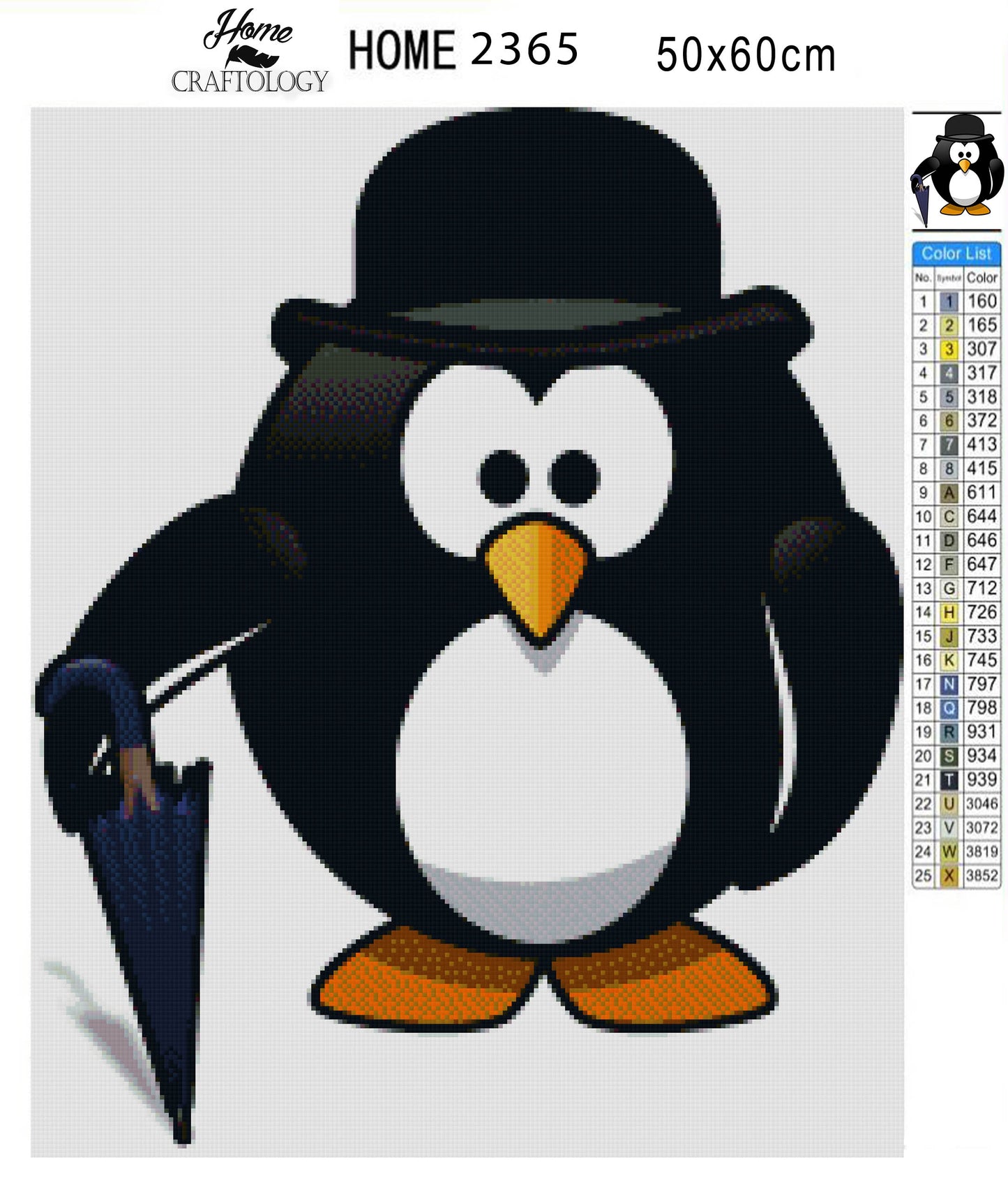 Mr. Penguin - Premium Diamond Painting Kit